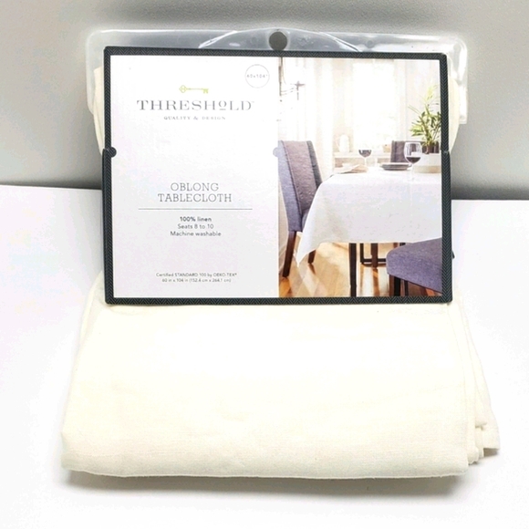 Oblong Tablecloth 100% Linen - Picture 5 of 7